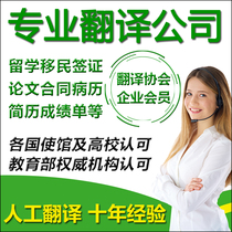 Human translation service English document resume medical Taobao transcript in English British visa materials