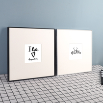 Simple Nordic metal narrow edge arc frame framed wall hanging 30 40 45 Poster frame Calligraphy and painting square frame