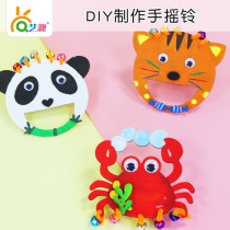 School season kindergarten 3-6 years old childrens day handmade wood rattle painting color toy material package