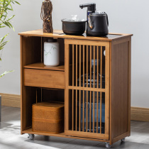 New Chinese style mobile tea table kettle integrated small tea cabinet household tea cabinet living room roasting tea cabinet brewing tea sideboard