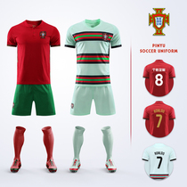 Portugal team Ronaldo Jersey 20 21 European Cup football suit mens customized competition training team uniform female children