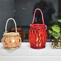 Japanese-style Nordic windproof candle light dinner props outdoor Candlestick ornaments lantern photography Hanfu photography Road