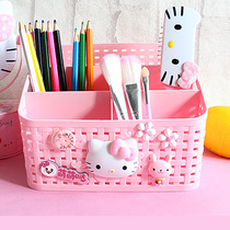 Pen holder containing box Creative fashion cute adolescent girl pen holder stationery containing desktop containing box cosmetic containing basket