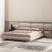 Baxter bed Italian light luxury ins wind villa master bedroom double bed 1 8 meters stone modern simple fabric bed