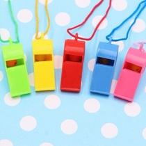 Whistle Childrens color toy Plastic lanyard Whistle Cheer whistle Survival whistle Referee game whistle