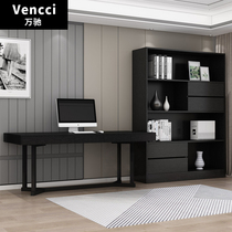 Nordic Bookcase Landing Modern Minimalist Office Shelf Containing Solid Wood Bookshelves Bookcase Furniture Home Black