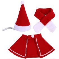 Christmas pet cloak hat scarf set cat cat Christmas Cape dog scarf festive dress