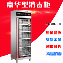 Single door large capacity disinfection cabinet Commercial vertical stainless steel hotel canteen Hotel ozone low temperature disinfection cupboard