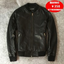 Pick Up Missed Leather Leather Clothing Male Head Layer Bull Leather Baseball Suit Big Code Locomotive Money Leather Leather Jacket Cow Leather Clothing Thin