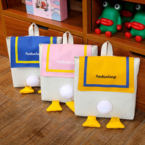 Primary school bag girl canvas childrens backpack light cram school girl 1-3 portable backpack Korean version tide