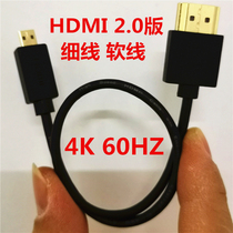 Micro to to HDMI Thin wire Flexible cable EOS R5 R6 XT4 A7C Gopro Atomos 4K60P