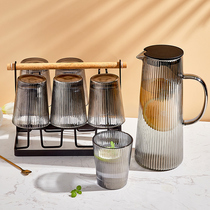 High Boron Silicon Glass Cold Kettle Water Cup Suit Home Summer Large Capacity Cool White Open Kettle High Temperature Resistant Bubble Teapot