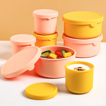 Ink-colored silicone Oval Office Workers with lunch box Heating Microwave Oven Special Rice Bowl with lid Refreshing Box Lunch Box