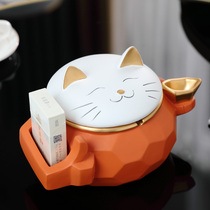Ashtray creative personality trend cute with cover Integrated Household anti-fly ash windproof cover cartoon ornaments