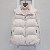 Hong Kong down jacket vest women 2021 autumn and winter New Korean version of loose white duck down Waistcoat Vest short coat
