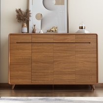 Shoe cabinet home door large capacity porch cabinet solid wood frame new Chinese balcony locker modern simple door Hall Cabinet