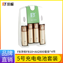  FB Feng Standard FB18 AA2800 mAh*4 No 5 rechargeable battery set Universal No 5 No 7 with smart fast charging KTV microphone Toy flash charger