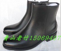 Public hair plus velvet warm boots side zipper velvet leather shoes