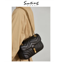 (Simutin) will not be cowhide Lingge chain bag womens summer joker shoulder bag niche crossbody bag bag