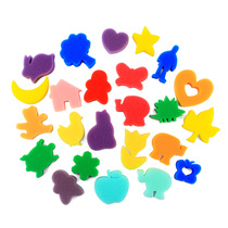 Kindergarten handmade DIY Meilao class props Sponge extension seal cartoon graffiti painting sponge brush 24