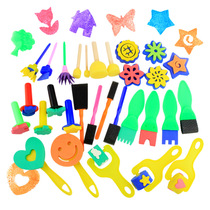 Kindergarten Children Painting Class Supplies Roller Painting Stroke Brush Sponge Brush EVA Foam Tuo-print Graffiti Toys