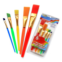 Kindergarten painting class supplies large 5 sets of color Rod brush graffiti painting paint brush watercolor oil painting brush