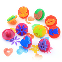 Kindergarten childrens handmade DIY painting graffiti stamp Pigment rubbing stamp cartoon brush painting brush 6 packs
