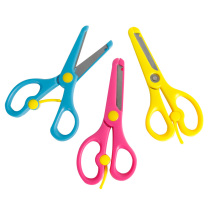 Kindergarten childrens handmade safety scissors Primary school students elastic paper-cut scissors American labor tools metal scissors