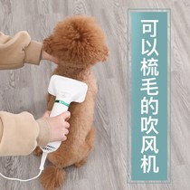 Blowing and combing integrated hair dryer pet hair pulling artifact blowing wind comb dog pulling machine integrated hair dryer Teddy