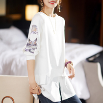 September Mo Mo loose fake two pieces of thin clothes women in the long 2021 Spring and Autumn New European station Foreign style coat tide