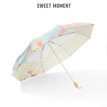 Small time parasol Folding Umbrella Women Sunshine and UV Protection Chinese Wind Umbrella Double Umbrella