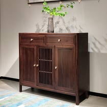 Green dead wood for ebony wood solid wood shoe cabinet door Hall Cabinet large capacity new Chinese porch cabinet home household