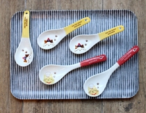 Japan Happi Fuku Ceramic Spoon Rice Spoon Pull Noodle Soup Spoon Cutlery Tablespoon Spoon Spoon Rice Spoon