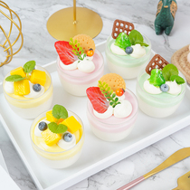 Emulation Fruit Cream Pudding Cake Model Photographic Props Dessert Shop Swing Pieces Decorate Kindergarten Childrens Toys