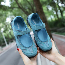 Jiewei outdoor shoes summer ladies light mesh sneakers casual non-slip hiking shoes breathable hiking shoes women