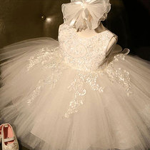 Children Wedding Dresses Gown Little Girl New Spring Summer Princess Dress Piano 61 Play Out Flowers Child Fluffy Dress