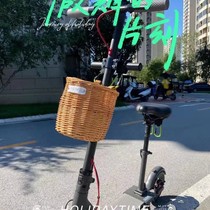 Rattan woven willow woven scooter walker baby children bicycle basket basket basket basket wagon bicycle basket