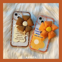 English stereo fabric flower is suitable for apple 13 mobile phone case 13promax new iphone tide brand 11promax anti-fall 12pro women x xs creative x