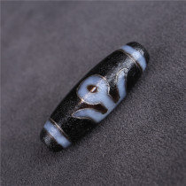 Tibetan oil embellish paste agate chalcedony material Noble clavicle celiad pendant Tibetan hand-embedded silver to pure celestial beads