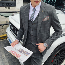 Suit mens suit wedding groom best man three-piece Italian elegant business leisure youth handsome work suit