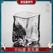 Japanese designer Sakurako Araki Japanese vintage creative hammer whisky glass White wine spirits Foreign wine