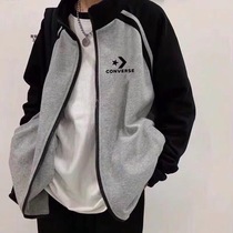 Converse autumn and winter Hong Kong wind ins Tide brand men and women cotton wild clothes oversize couple loose coat coat