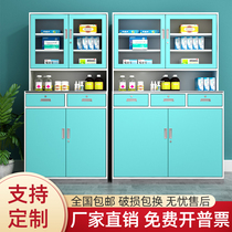 钢制西药柜不锈钢诊所医院药房配药柜处置台无菌柜调剂台铁皮药柜