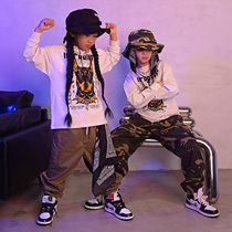Xiwu Hall Children's Autumn Vests Boys Street Dance Training Clothing Hip Hop hiphop Girls Dance Training Performance Fashion Clothing