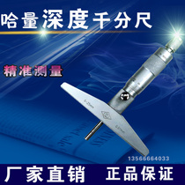 Harbin depth micrometer 0-25 100*0 01mm depth measurement micrometer deep hole micrometer