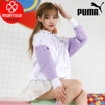PUMA PUMA graffiti sweater women 2021 Winter new sportswear loose casual hooded jumper 531282