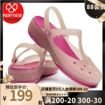 CROCS CROCS official website flagship store womens shoes summer new hole shoes Carly Mary Jane beach shoes sandals