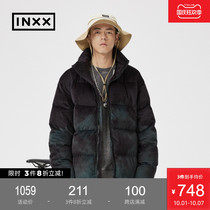(INXX)STAND BY Tide brand winter gradient velvet down jacket white duck down collar loose warm coat