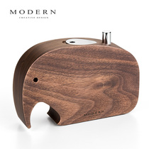 German MODERN light luxury walnut solid wood elephant toothpick box Press Type creative cute decoration decoration model room