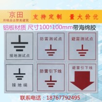 Ground terminal lightning protection test point identification card lightning protection lead off the line panel equipotential terminal protection box box
